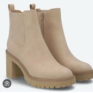 DV by Dolce Vita Tan Heeled Boots with Chelsea Design